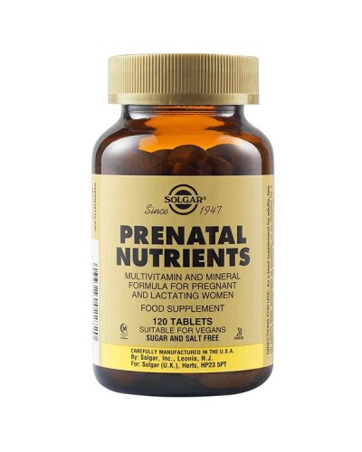 SOLGAR PRENATAL NUTRIENTS 120tabs