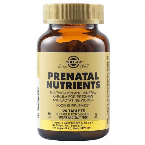 SOLGAR PRENATAL NUTRIENTS 120tabs