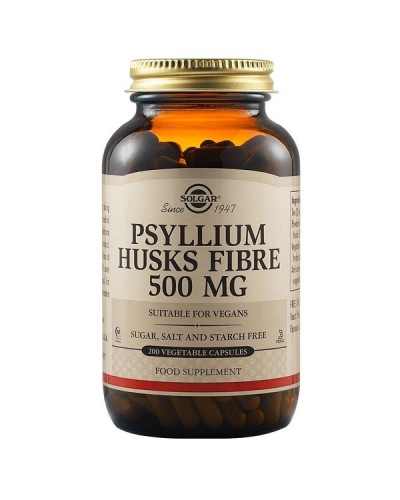 SOLGAR PSYLLIUM HUSKS FIBRE 500mg 200 Veg  Caps