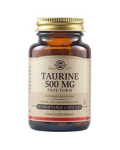 SOLGAR TAURINE 500mg  50 Veg  Caps