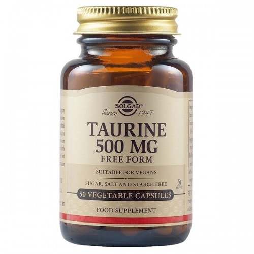 SOLGAR TAURINE 500mg  50 Veg. Caps