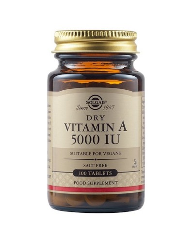 SOLGAR DRY VITAMIN A 5000IU 100tabs