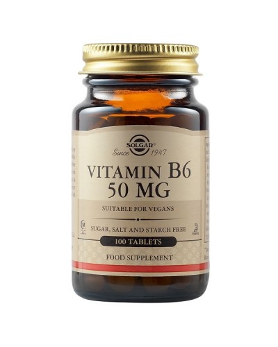 SOLGAR VITAMIN B6 50mg 100tabs