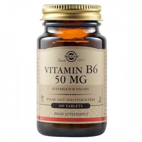 SOLGAR VITAMIN B6 50mg 100tabs