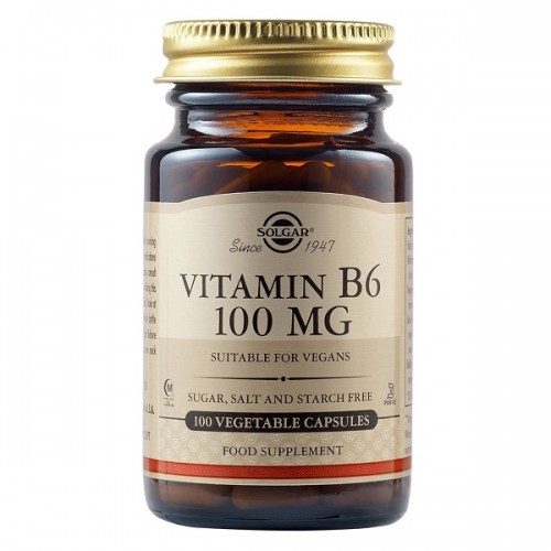 SOLGAR VITAMIN B6 100mg 100 Veg. Caps