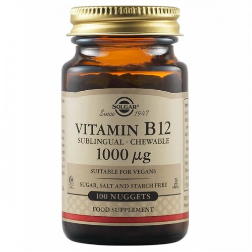 SOLGAR VITAMIN B12 1000μg 100 Nuggets