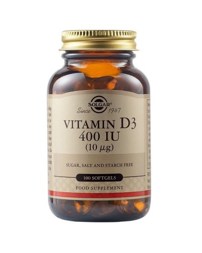 SOLGAR VITAMIN D3 400IU (10µg) 100 softgels