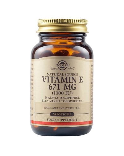 SOLGAR VITAMIN E 671mg (1000IU) 50 softgels