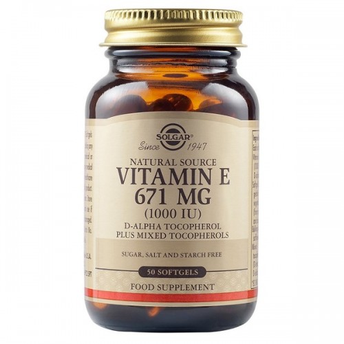 SOLGAR VITAMIN E 671mg (1000IU) 50 softgels