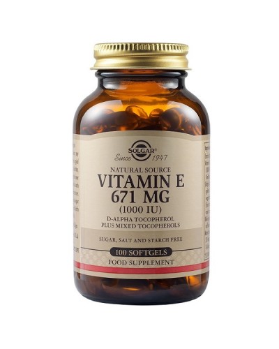 SOLGAR VITAMIN E 671mg (1000IU) 100 softgels