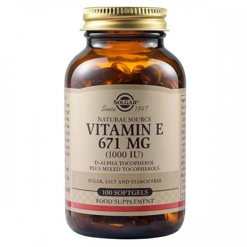 SOLGAR VITAMIN E 671mg (1000IU) 100 softgels