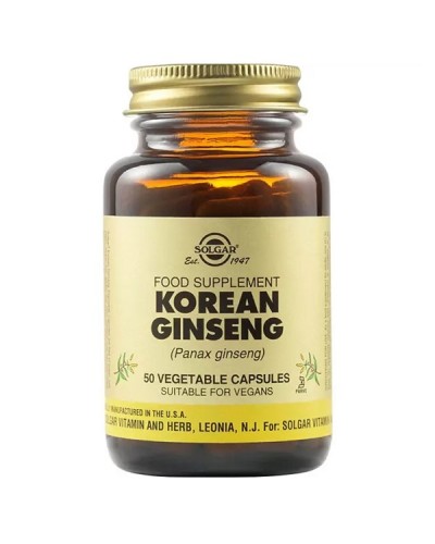 SOLGAR KOREAN GINSENG 50 Veg  Caps