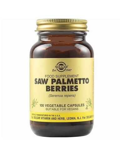 SOLGAR SAW PALMETTO BERRIES 100 Veg  Caps