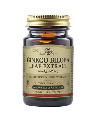 SOLGAR GINKGO BILOBA LEAF EXTRACT 60 Veg  Caps