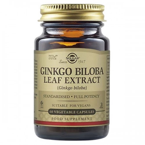 SOLGAR GINKGO BILOBA EXTRACT 60 Veg. Caps