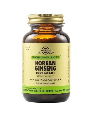 SOLGAR KOREAN GINSENG ROOT EXTRACT 60 Veg  Caps