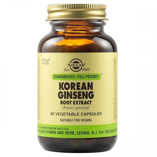 SOLGAR KOREAN GINSENG ROOT EXTRACT 60 Veg. Caps