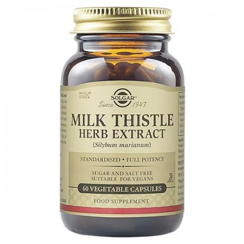 SOLGAR MILK THISTLE HERB EXTRACT 60 Veg. Caps