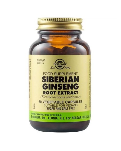 SOLGAR SIBERIAN GINSENG ROOT EXTRACT 60 Veg  Caps