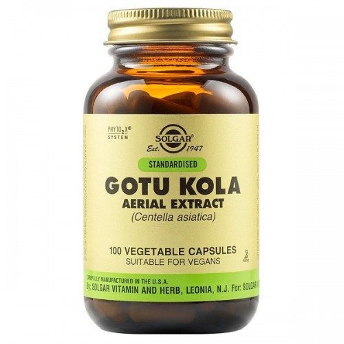 SOLGAR GOTU KOLA AERIAL EXTRACT 100 Veg. Caps