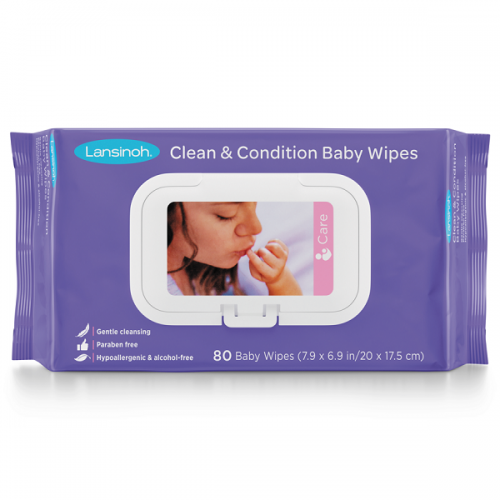 LANSINOH CLEAN & CONDITION BABY WIPES MΩΡΟΜΑΝΤΗΛΑ 80τμχ