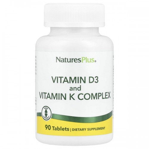 NATURES PLUS VITAMIN D3 & K COMPLEX 90tabs ΜΕΧΡΙ ΕΞΑΝΤΛΗΣΕΩΣ