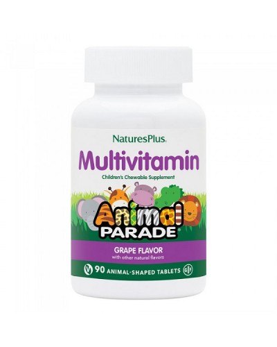 NATURE S PLUS ANIMAL PARADE MULTIVITAMIN GRAPE 90 CHEWABLE TABS