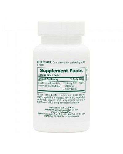 NATURES PLUS FOLIC ACID 800mcg 90tabs