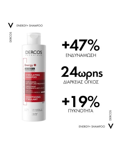 VICHY DERCOS ENERGY+ ΔΥΝΑΜΩΤΙΚΟ ΣΑΜΠΟΥΑΝ ΚΑΤΑ ΤΗΣ ΤΡΙΧΟΠΤΩΣΗΣ 200ml