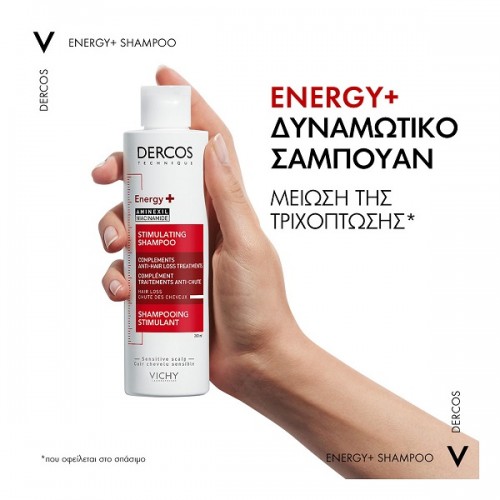 VICHY DERCOS ENERGY+ ΔΥΝΑΜΩΤΙΚΟ ΣΑΜΠΟΥΑΝ ΚΑΤΑ ΤΗΣ ΤΡΙΧΟΠΤΩΣΗΣ 200ml