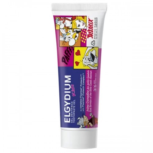 ELGYDIUM KIDS ASTERIX TOOTHPASTE ΟΔΟΝΤΟΚΡΕΜΑ ΓΙΑ ΠΑΙΔΙΑ 3 ΕΩΣ 6 ΕΤΩΝ ΜΕ ΓΕΥΣΗ ΚΟΚΚΙΝΑ ΜΟΥΡΑ 50ml