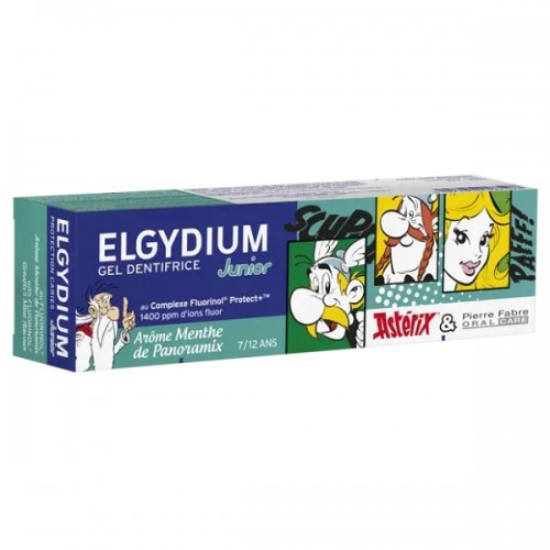 ELGYDIUM KIDS ASTERIX TOOTHPASTE ΟΔΟΝΤΟΚΡΕΜΑ ΓΙΑ ΠΑΙΔΙΑ 7 ΕΩΣ 12 ΕΤΩΝ ΜΕ ΓΕΥΣΗ ΜΕΝΤΑ 50ml