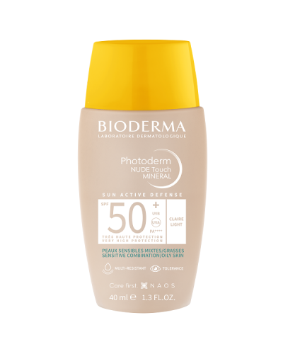 BIODERMA PHOTODERM NUDE TOUCH MINERAL SPF50+ CLAIRE LIGHT 40ml