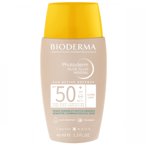 BIODERMA PHOTODERM NUDE TOUCH MINERAL SPF50+ CLAIRE LIGHT 40ml