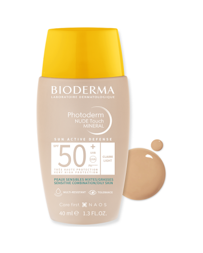 BIODERMA PHOTODERM NUDE TOUCH MINERAL SPF50+ CLAIRE LIGHT 40ml