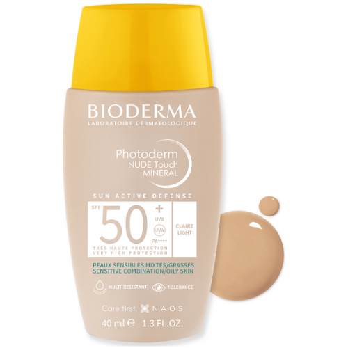 BIODERMA PHOTODERM NUDE TOUCH MINERAL SPF50+ CLAIRE LIGHT 40ml