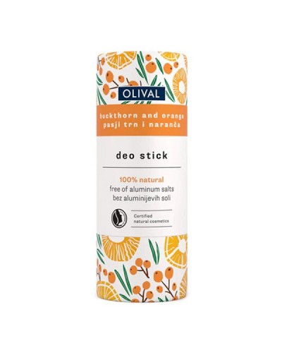 OLIVAL 100% NATURAL DEODORANT STICK BUCKTHORN & ORANGE 40g