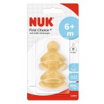 NUK FIRST CHOICE PLUS ΘΗΛΕΣ ΚΑΟΥΤΣΟΥΚ NO COLIC 6+m 2τμχ