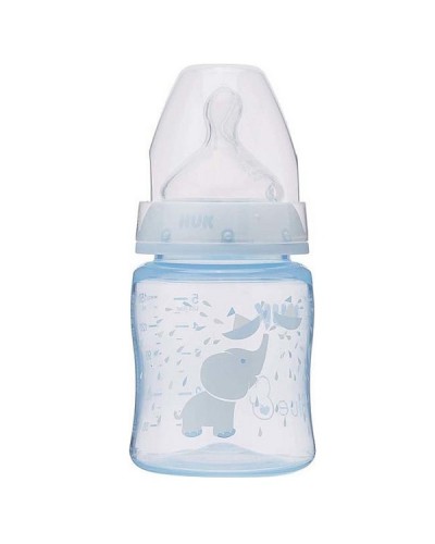 NUK FIRST CHOICE PLUS BABY BLUE ΜΠΙΜΠΕΡΟ ΠΛΑΣΤΙΚΟ ΜΕ ΘΗΛΗ ΣΙΛΙΚΟΝΗΣ 0-6 ΜΗΝΩΝ 150ml