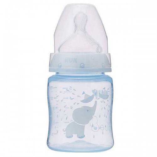 NUK FIRST CHOICE PLUS BABY BLUE ΜΠΙΜΠΕΡΟ ΠΛΑΣΤΙΚΟ ΜΕ ΘΗΛΗ ΣΙΛΙΚΟΝΗΣ 0-6 ΜΗΝΩΝ 150ml