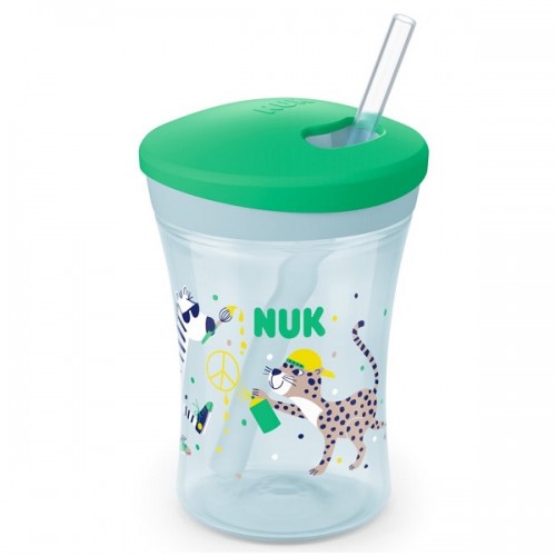 NUK EVOLUTION ACTION CUP ΠΟΤΗΡΑΚΙ ΜΕ ΚΑΛΑΜΑΚΙ 230ml ΣΕ ΔΙΑΦΟΡΑ ΧΡΩΜΑΤΑ