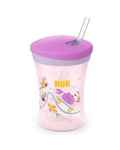 NUK EVOLUTION ACTION CUP ΠΟΤΗΡΑΚΙ ΜΕ ΚΑΛΑΜΑΚΙ 12+ ΜΗΝΩΝ 230ml ΣΕ ΔΙΑΦΟΡΑ ΧΡΩΜΑΤΑ