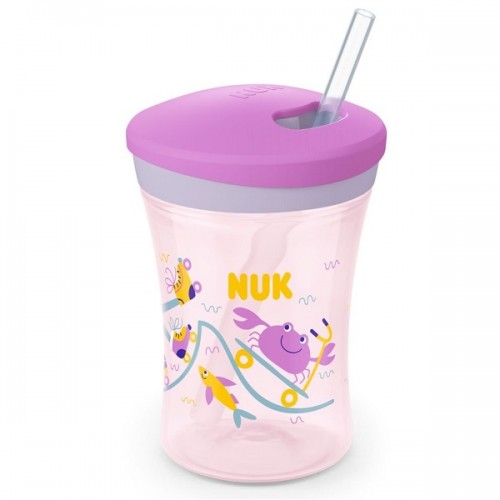 NUK EVOLUTION ACTION CUP ΠΟΤΗΡΑΚΙ ΜΕ ΚΑΛΑΜΑΚΙ 230ml ΣΕ ΔΙΑΦΟΡΑ ΧΡΩΜΑΤΑ