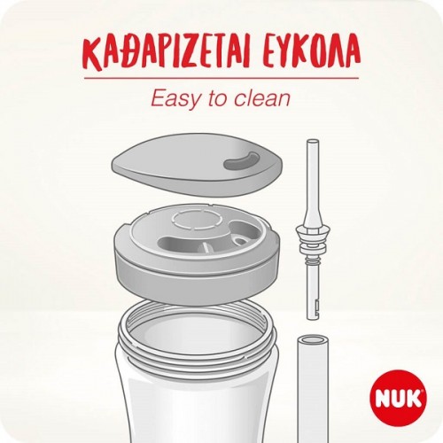 NUK EVOLUTION ACTION CUP ΠΟΤΗΡΑΚΙ ΜΕ ΚΑΛΑΜΑΚΙ 230ml ΣΕ ΔΙΑΦΟΡΑ ΧΡΩΜΑΤΑ