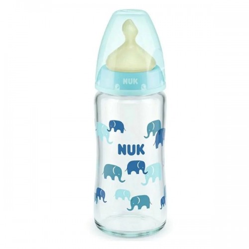 NUK FIRST CHOICE PLUS ΜΠΙΜΠΕΡΟ ΓΥΑΛΙΝΟ ΜΕ ΘΗΛΗ ΛΑΤΕΞ & ΔΕΙΚΤΗ ΕΛΕΓΧΟΥ ΘΕΡΜΟΚΡΑΣΙΑΣ 0-6 ΜΗΝΩΝ 240ml (Διάφορα Χρώματα/Σχέδια)