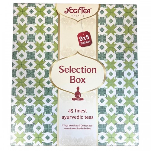 YOGI TEA SELECTION BOX ΤΣΑΙ ΣΕ ΔΙΑΦΟΡΕΣ ΓΕΥΣΕΙΣ 9 γεύσεις x 5 φακελάκια