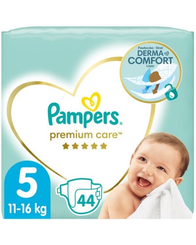 PAMPERS PREMIUM CARE No 5 (11-16kg) 44τμχ JUMBO PACK