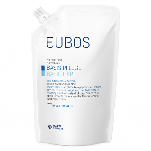 EUBOS BASIC CARE BLUE LIQUID WASHING EMULSION 400ml REFILL 