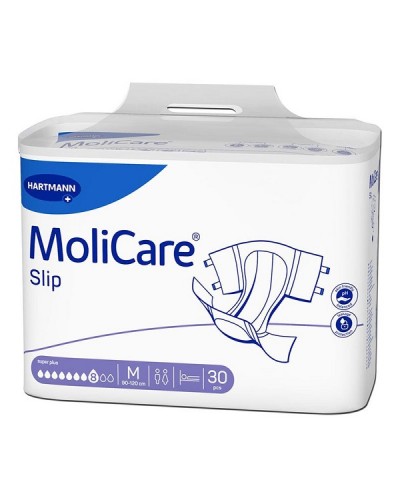 HARTMANN MOLICARE SLIP SUPER PLUS ΠΑΝΕΣ ΑΚΡΑΤΕΙΑΣ MEDIUM (90-120cm) 8 ΣΤΑΓΟΝΩΝ 30τμχ