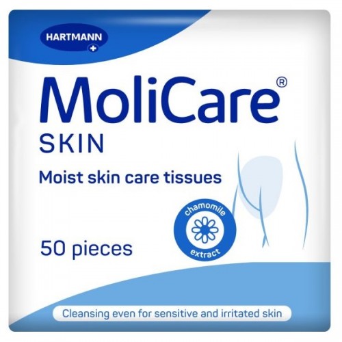 HARTMANN MOLICARE SKIN ΥΓΡΑ ΜΑΝΤΗΛΑΚΙΑ ΚΑΘΑΡΙΣΜΟΥ ΧΩΡΙΣ ΟΙΝΟΠΝΕΥΜΑ 20χ30cm 50τμχ